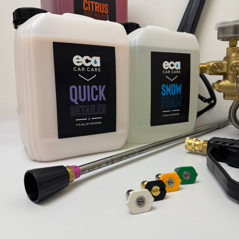 ECA Quick Detailer and Snow Foam and Nozzles and Trigger Gun
