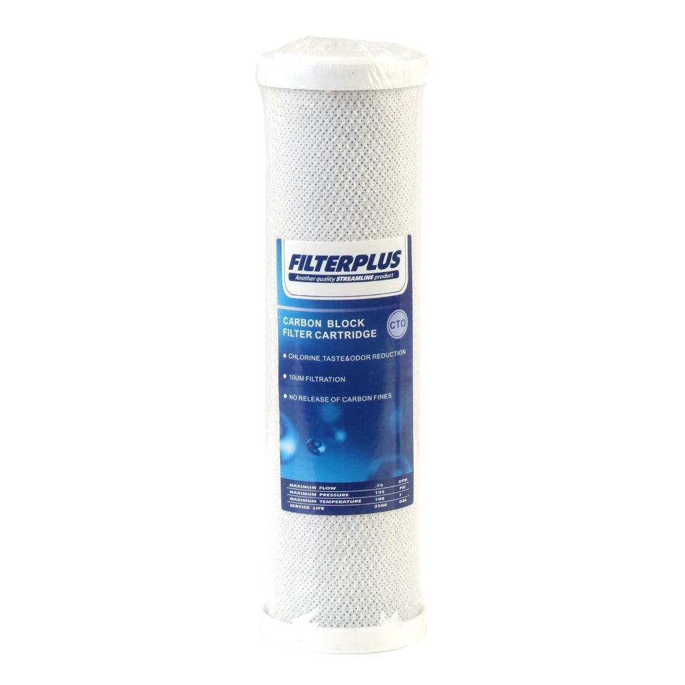 Streamline | Streamline | Filterplus | Carbon Block Cartridge Filter | 10 Inch | CF10-F-001 | ECA Cleaning Ltd
