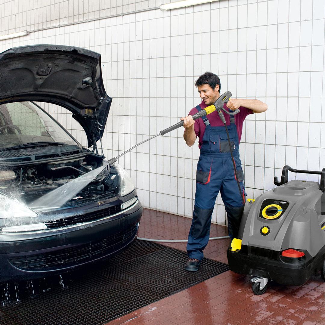 Cleaning a car engine bay with Karcher Steam Cleaner