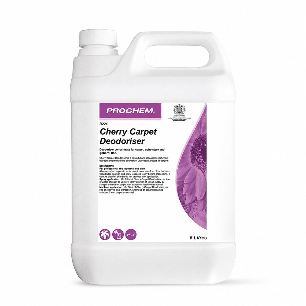 Prochem Cherry Carpet Deodoriser 5L concentrated odour treatment
