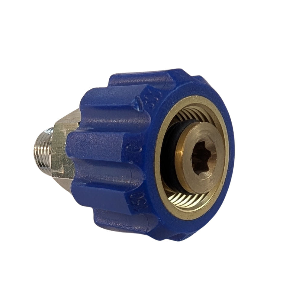 High Pressure Screw Adaptor | Zinc Plated | M22 Female 15 mm x 3/8" Male