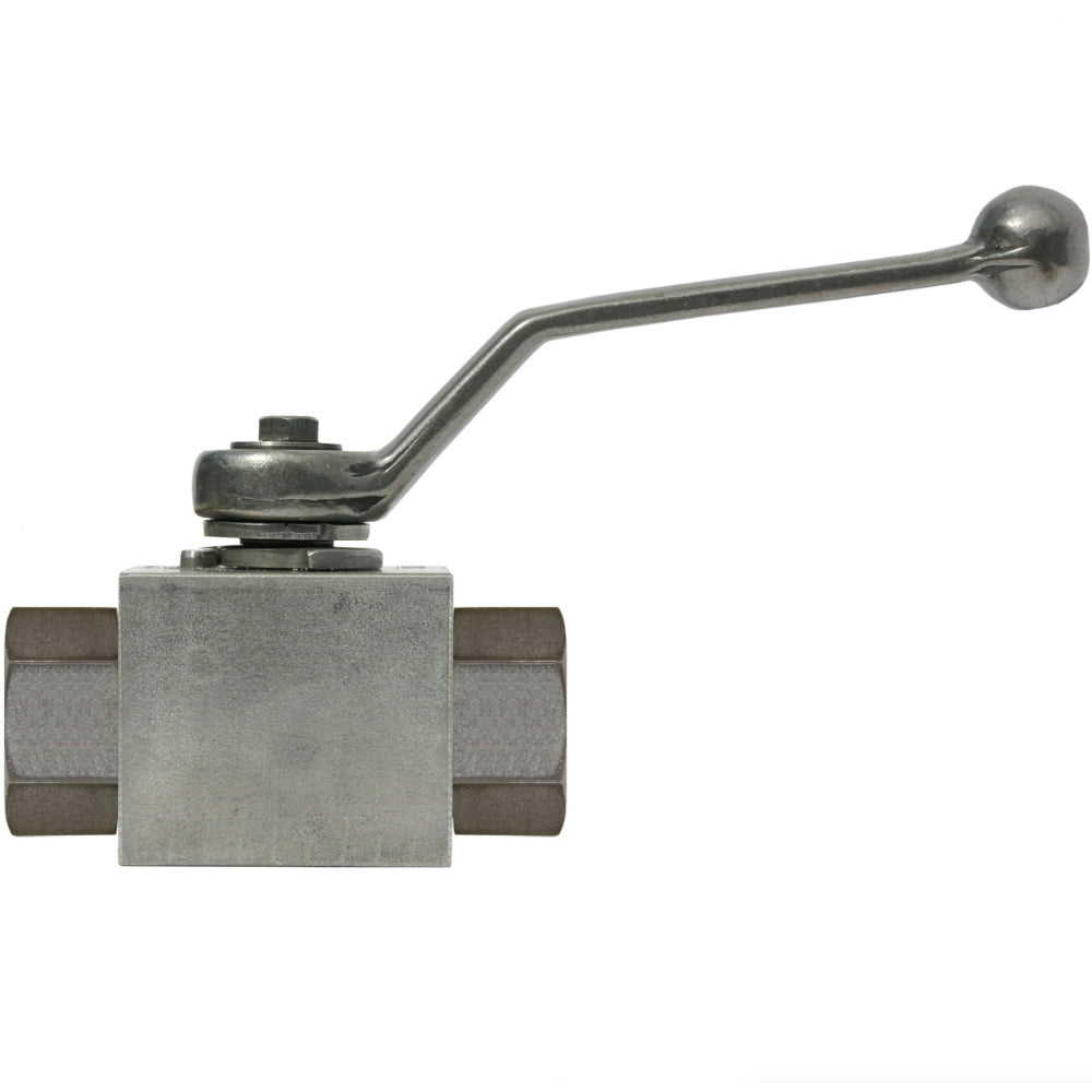 High Pressure Ball Valve | 500 Bar | Zinc Plated | 3/8" Female x 3/8" Female