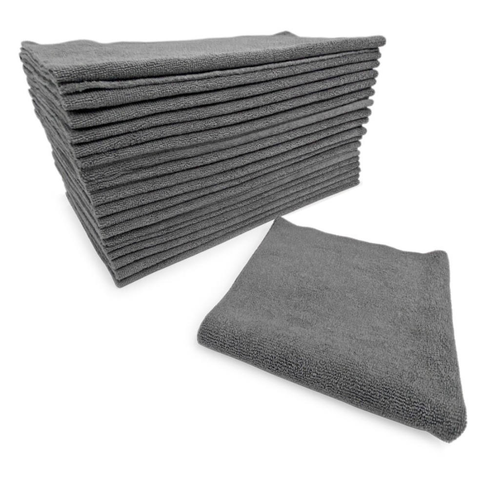 Heavy Duty Edgeless Microfibres | Grey | 40 CM x 40 CM | 36 Pack