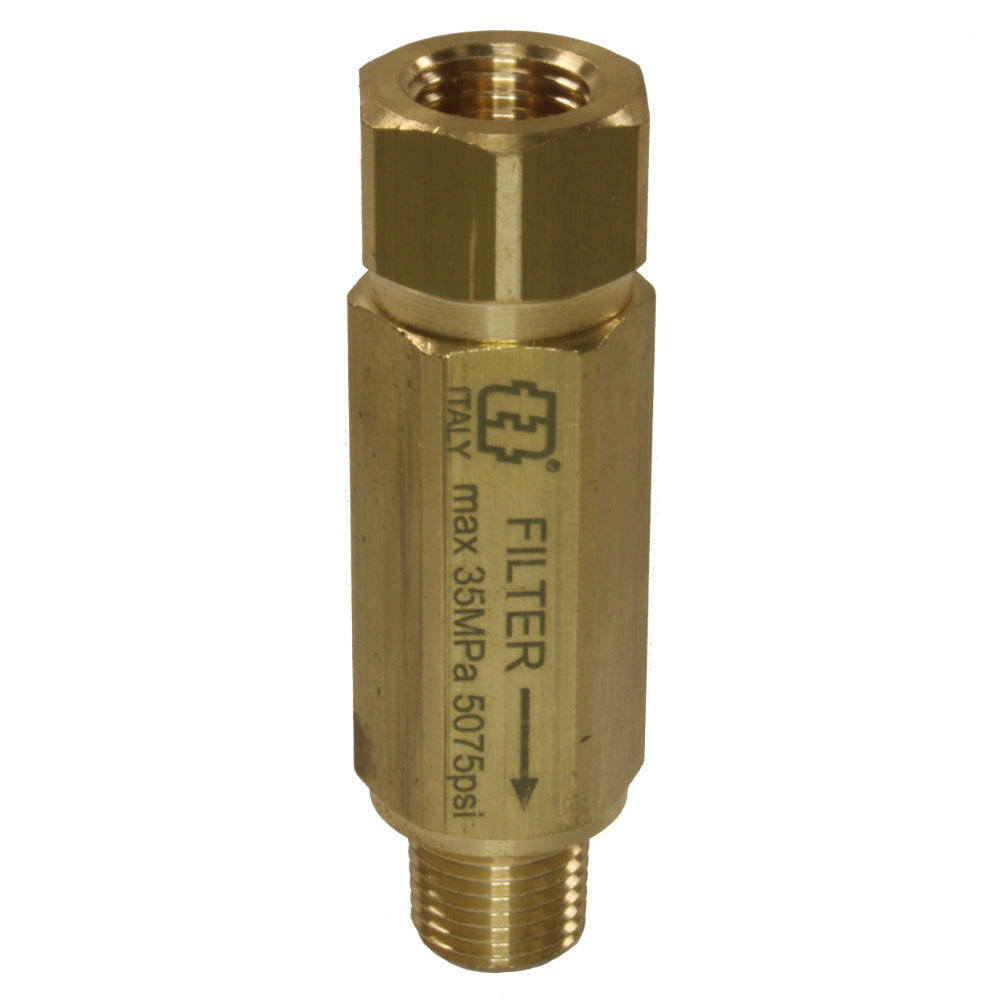 High Pressure Filter | Brass | 1/4 Female x 1/4 Male
