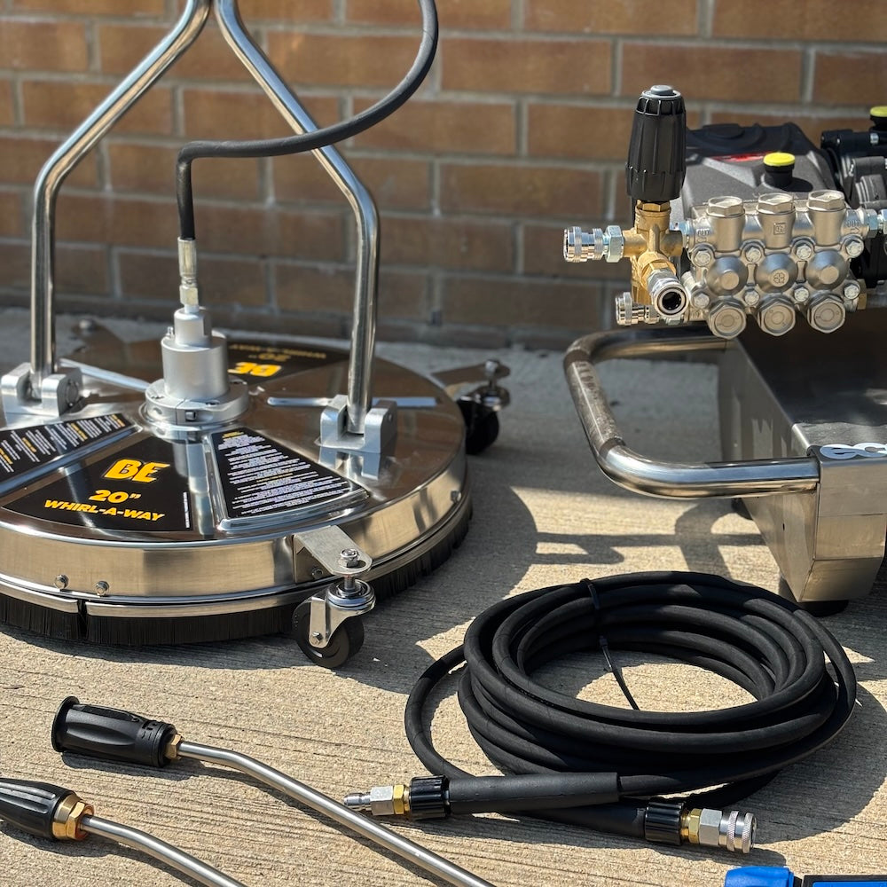 BE Stainless Steel Whirlaway Surface Cleaner | Honda Petrol Pressure Washer Premium Bundle | ECA Cleaning Ltd