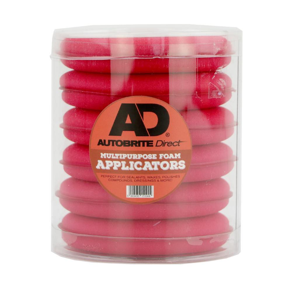 AUTOBRITE DIRECT | AUTOBRITE DIRECT | Red Multipurpose Foam Applicators | 6 PACK | ADREDAPP6944 | ECA Cleaning Ltd