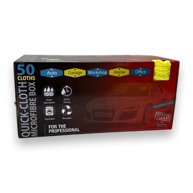 ECA Car Care | Microfibre Cloth Box | 50 Pack | QC50 | ECA Cleaning Ltd