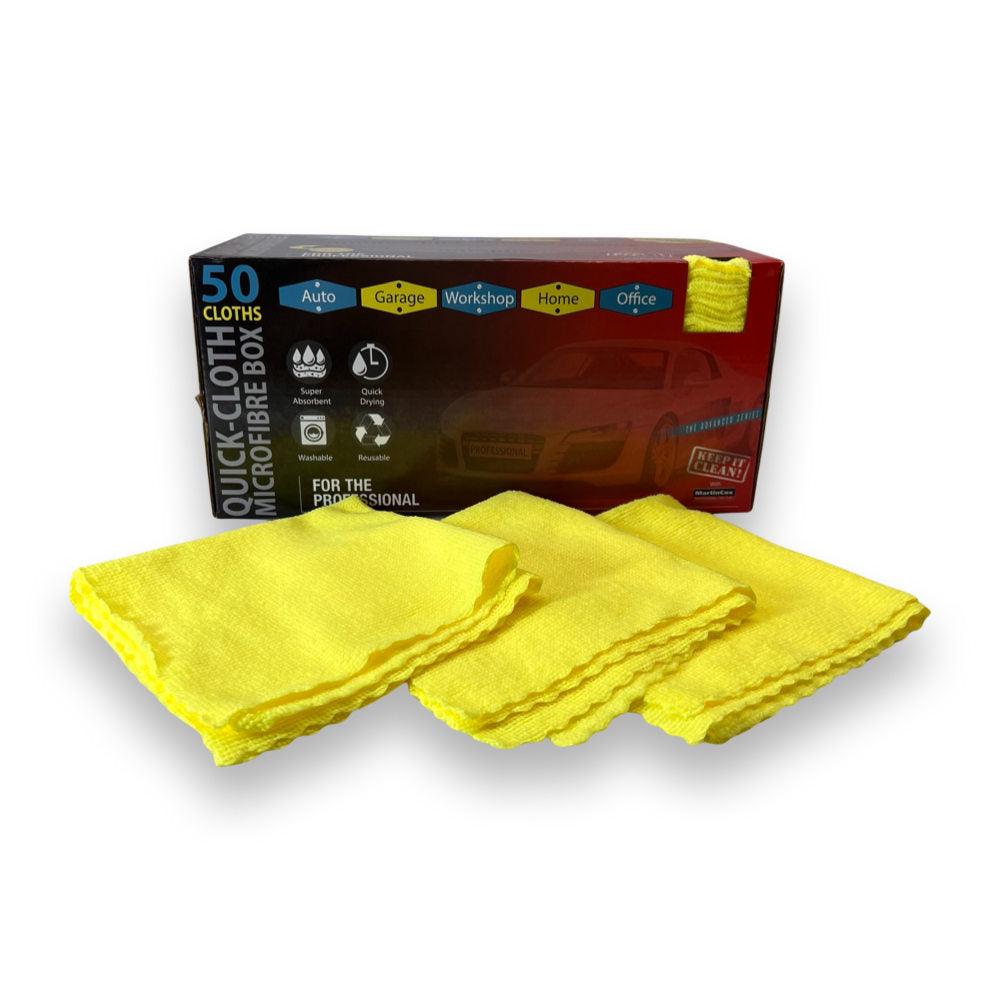 ECA Car Care | Microfibre Cloth Box | 50 Pack | QC50 | ECA Cleaning Ltd