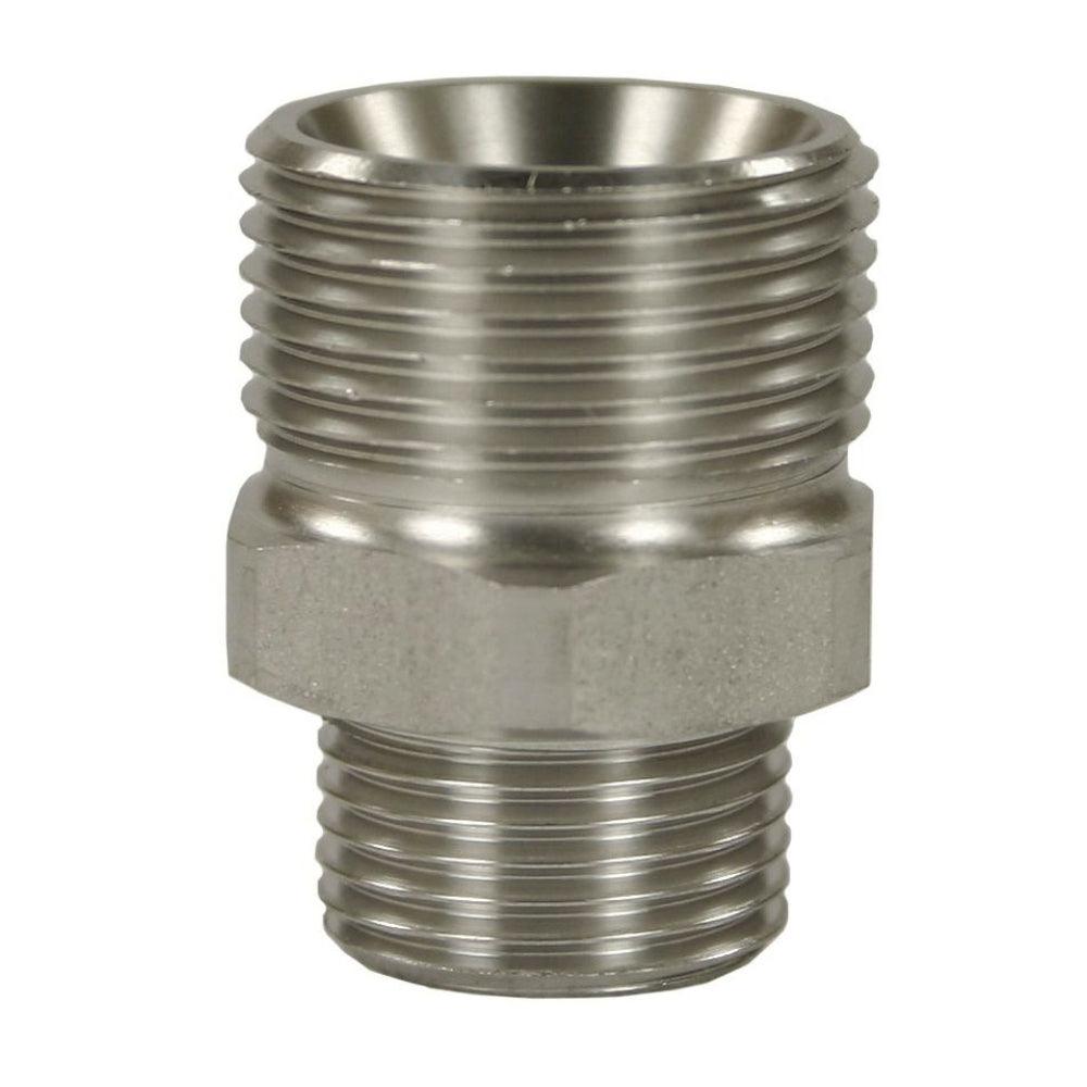 ECA Cleaning Ltd | High Pressure Adaptor | Stainless Steel | Male to Male | Various Sizes | 57049 | ECA Cleaning Ltd