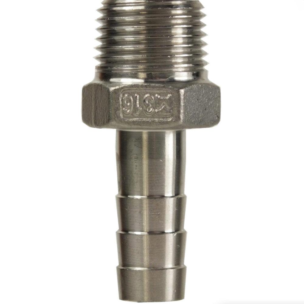 ECA Cleaning Ltd | Low Pressure Hose Tail | Stainless Steel | 3/8" Male | GS016 | ECA Cleaning Ltd