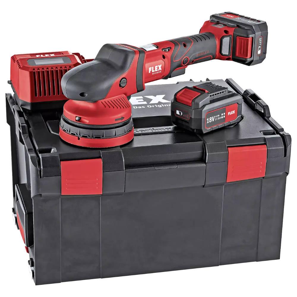FLEX Cordless Random Orbit Force Driven DA 18v Polisher Set XCE 8 12
