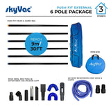 SkyVac | SkyVac Push Fit Carbon Fibre Pole Set | PUSHSET/44MM/6P | ECA Cleaning Ltd