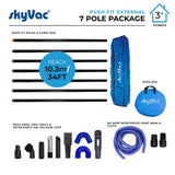 SkyVac | SkyVac Push Fit Carbon Fibre Pole Set | PUSHSET/44MM/7P | ECA Cleaning Ltd