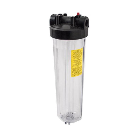 Streamline | Streamline | 20 inch Filter Housing | Clear Big Blue | 1 inch Ports | FH2BB-20-CB | ECA Cleaning Ltd
