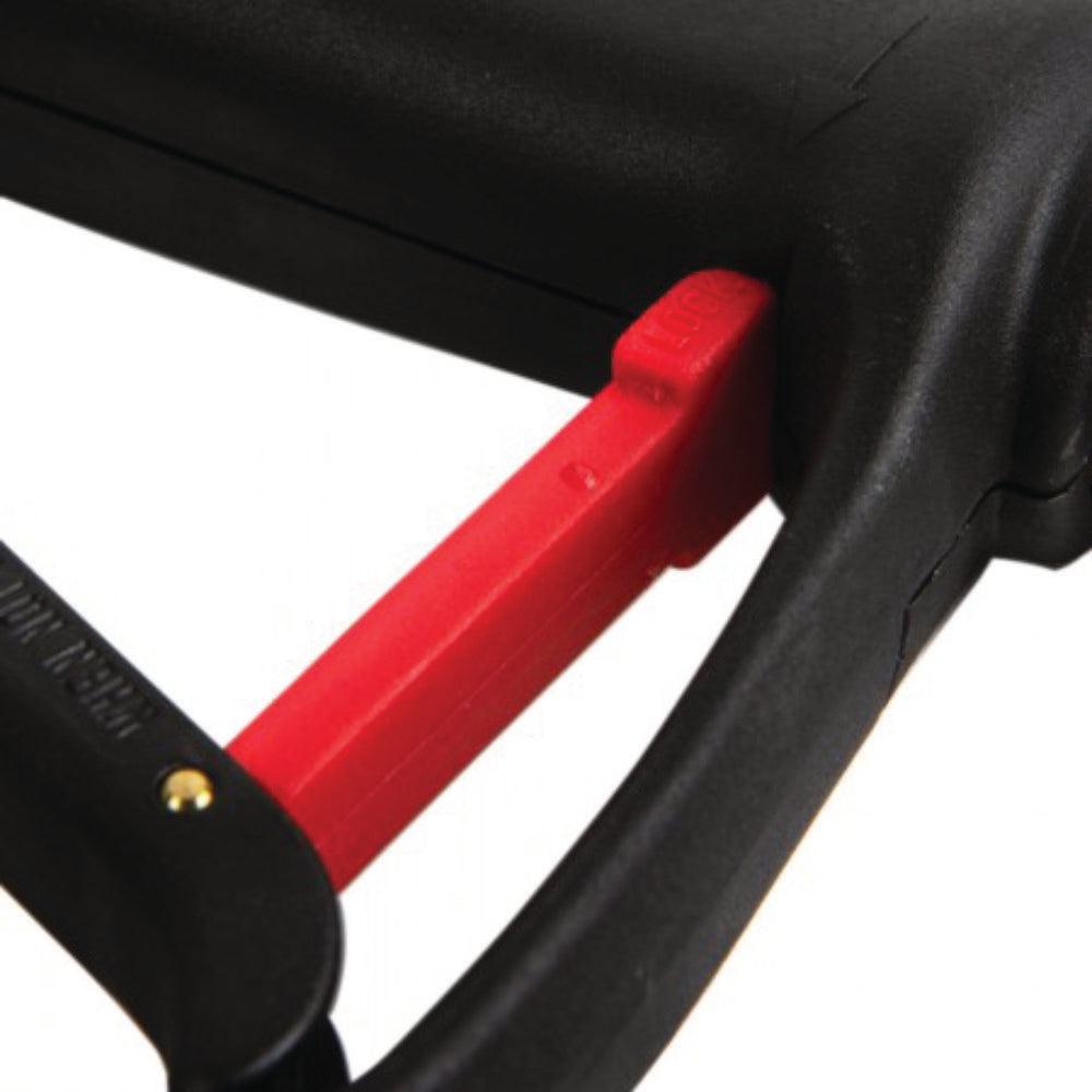 The Safety lock on the Suttner ST 2300 jet wash trigger allows for the trigger to be safely stored when not in use
