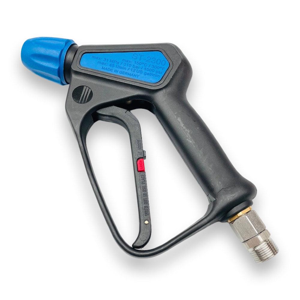 The most popular pressure washer connection; Stainless Steel M22 inlet on the Suttner ST 2300 Trigger Gun for Pressure washers