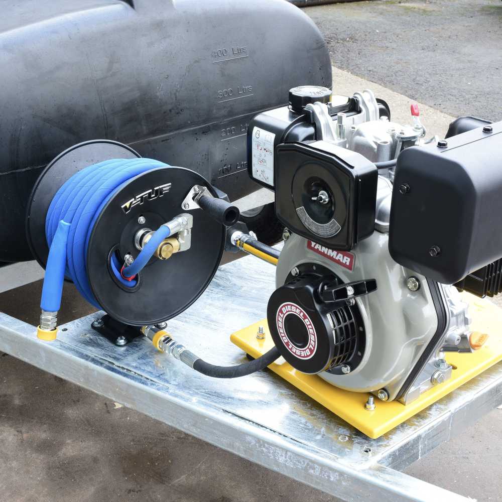 V-TUF | Deluge Bowser Trailer Pressure Washer | Yanmar Diesel Engine | 150 Bar | 13 LPM