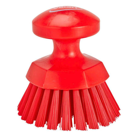 Vikan | Vikan Round Scrubbing Brush | Red | 38854 | ECA Cleaning Ltd