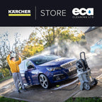 detailing a car with karcher pressure washer