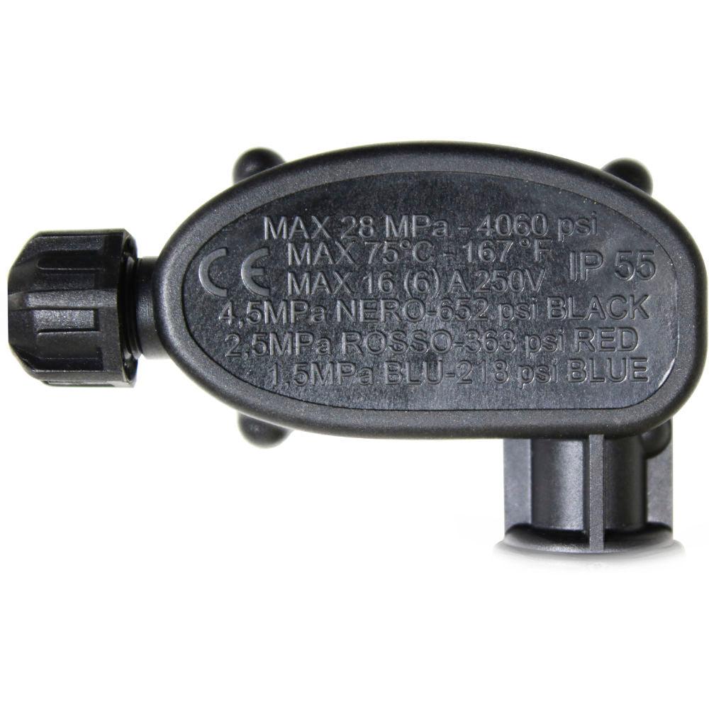 Tecomec | VRT3 Unloader Valve | Blue | With Pressure Switch | 28-039 | ECA Cleaning Ltd