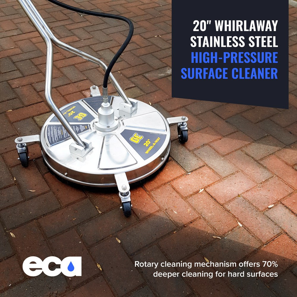 Whirlaway | BE Whirlaway Surface Cleaner | Stainless Steel | 20" | BE2000SS | ECA Cleaning Ltd